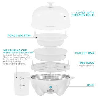 Foto 3 | Cocedor De Huevos Elite Gourmet Egc-007## Apagado Automático Rápido Para 7 Huevos - Venta Internacional.