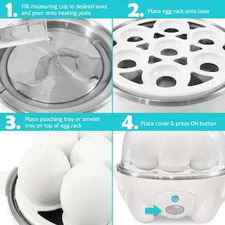 Foto 4 | Cocedor De Huevos Elite Gourmet Egc-007## Apagado Automático Rápido Para 7 Huevos - Venta Internacional.