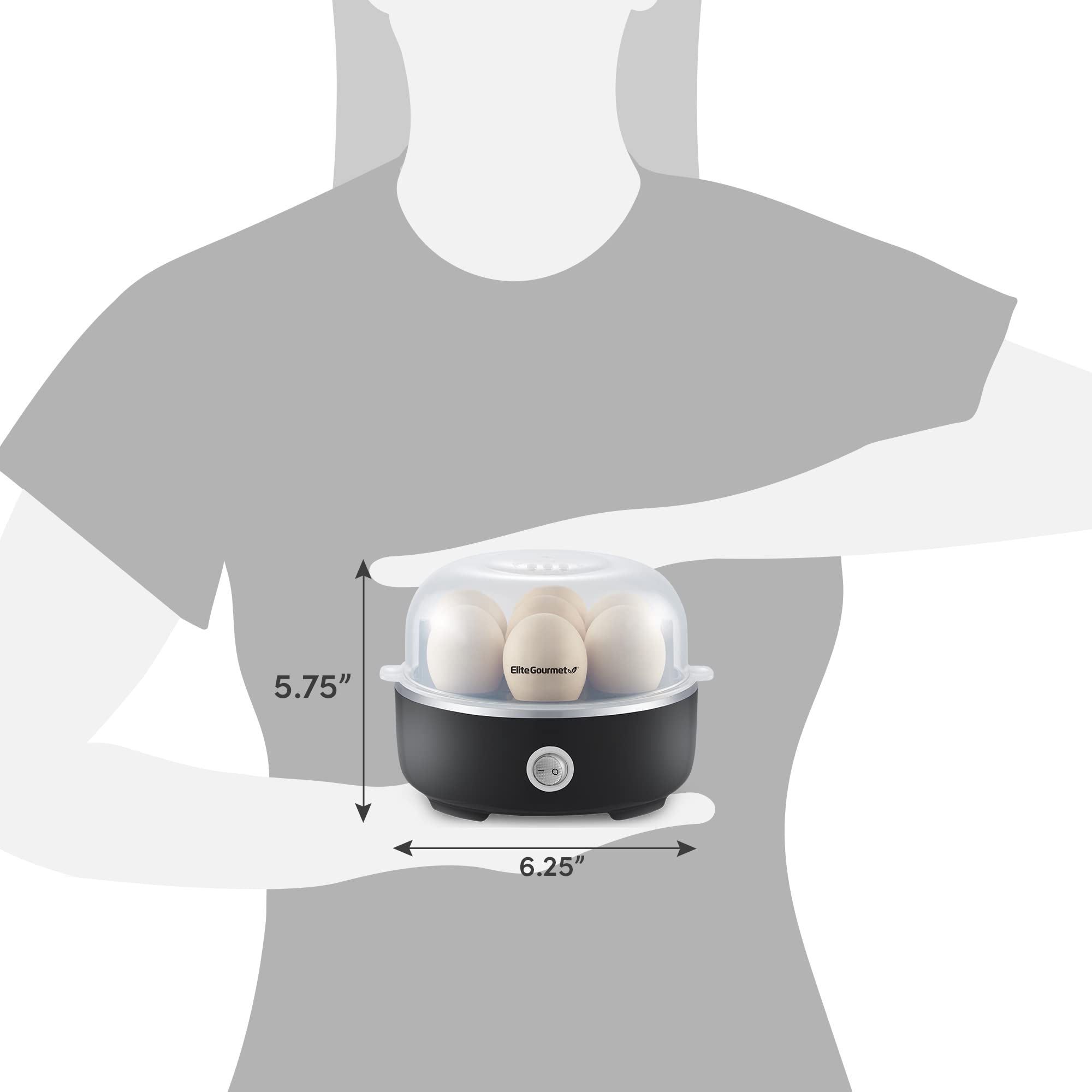 Foto 7 pulgar | Hervidor Eléctrico Para Huevos Elite Gourmet Egc115b Con Capacidad Para 7 Huevos  Color Negro - Venta Internacional.