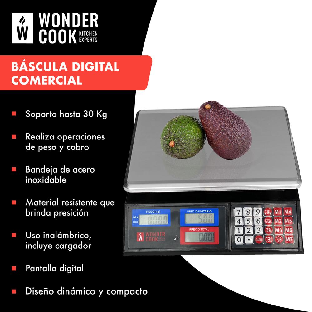 Foto 3 pulgar | Báscula Digital Wonder Cook HJBEBE000000 color Negro