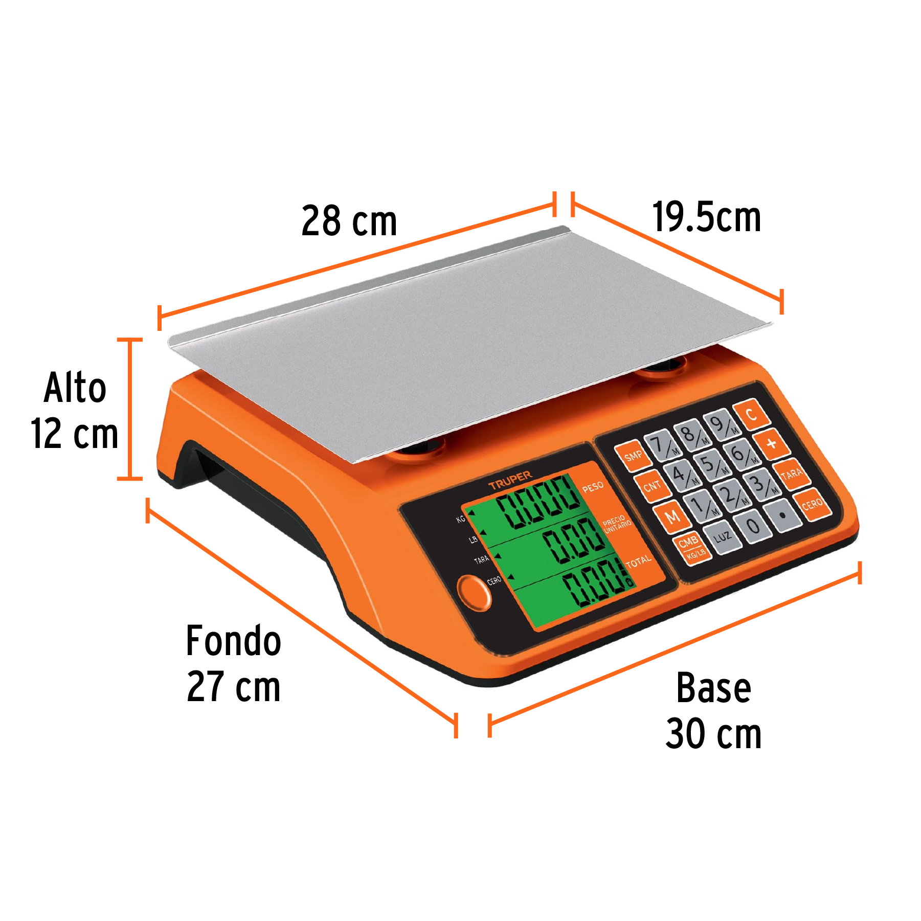 Foto 4 pulgar | Báscula Electrónica Multifunciones 20 kg Truper