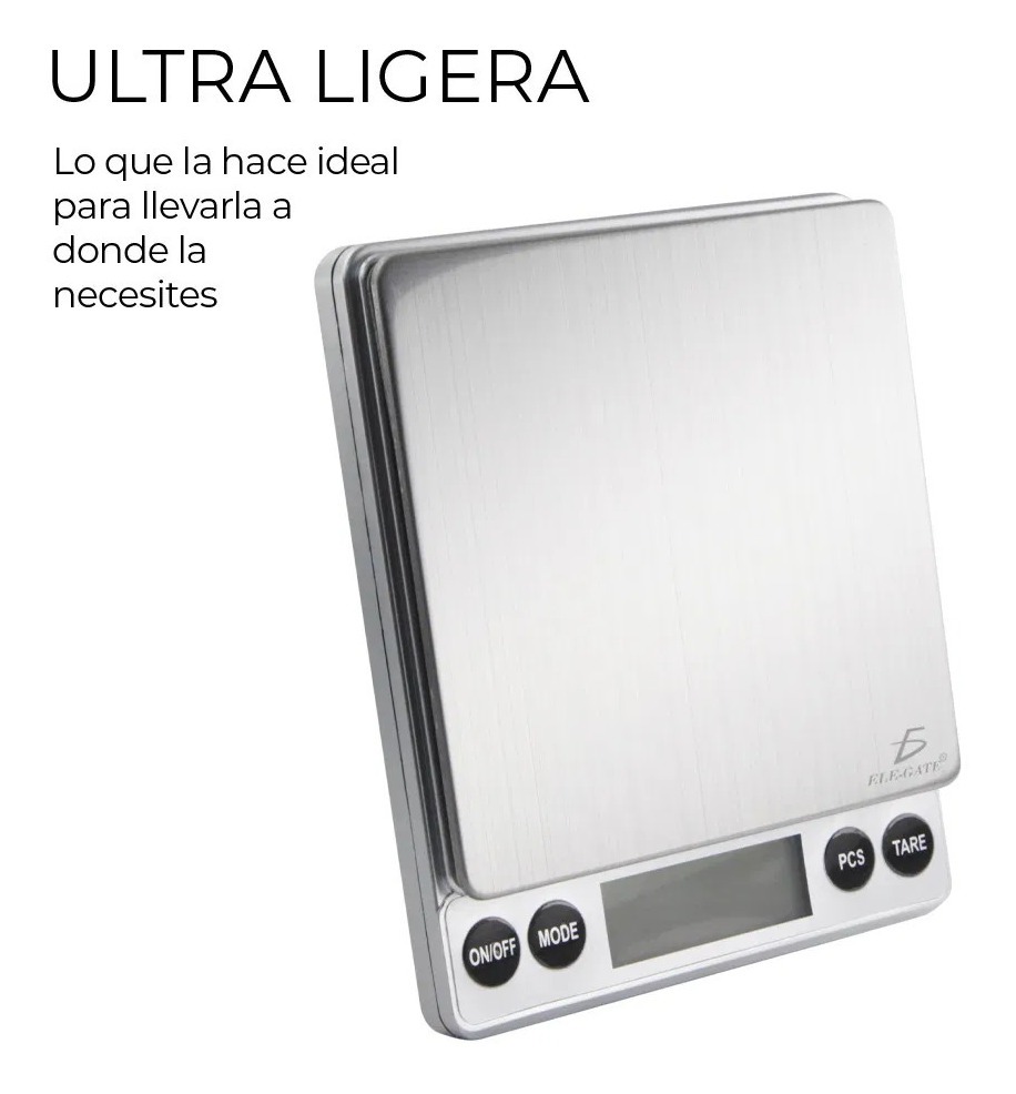 Foto 4 pulgar | Báscula Digital Para Cocina De Acero Inoxidable