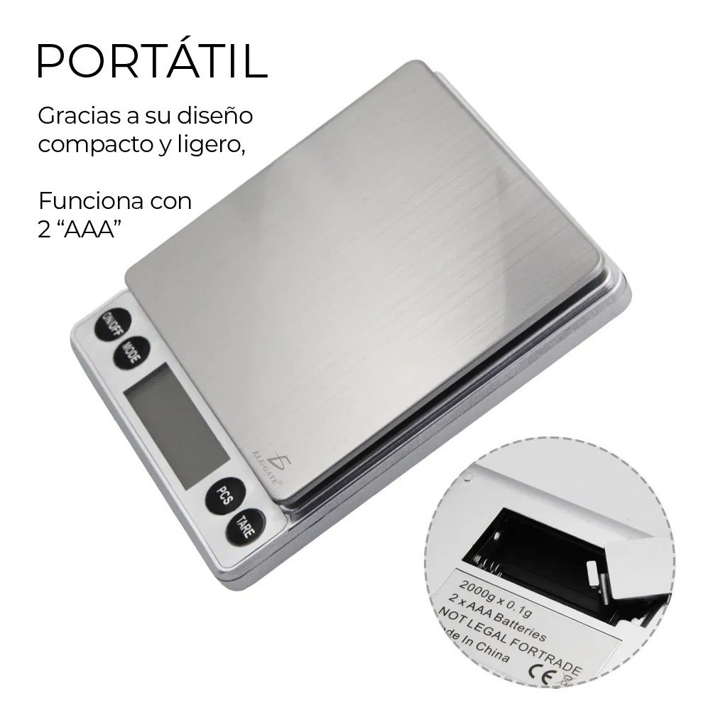 Foto 4 | Báscula Digital Para Cocina De Acero Inoxidable
