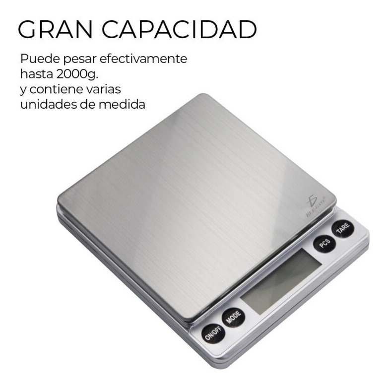 Foto 5 | Báscula Digital Para Cocina De Acero Inoxidable