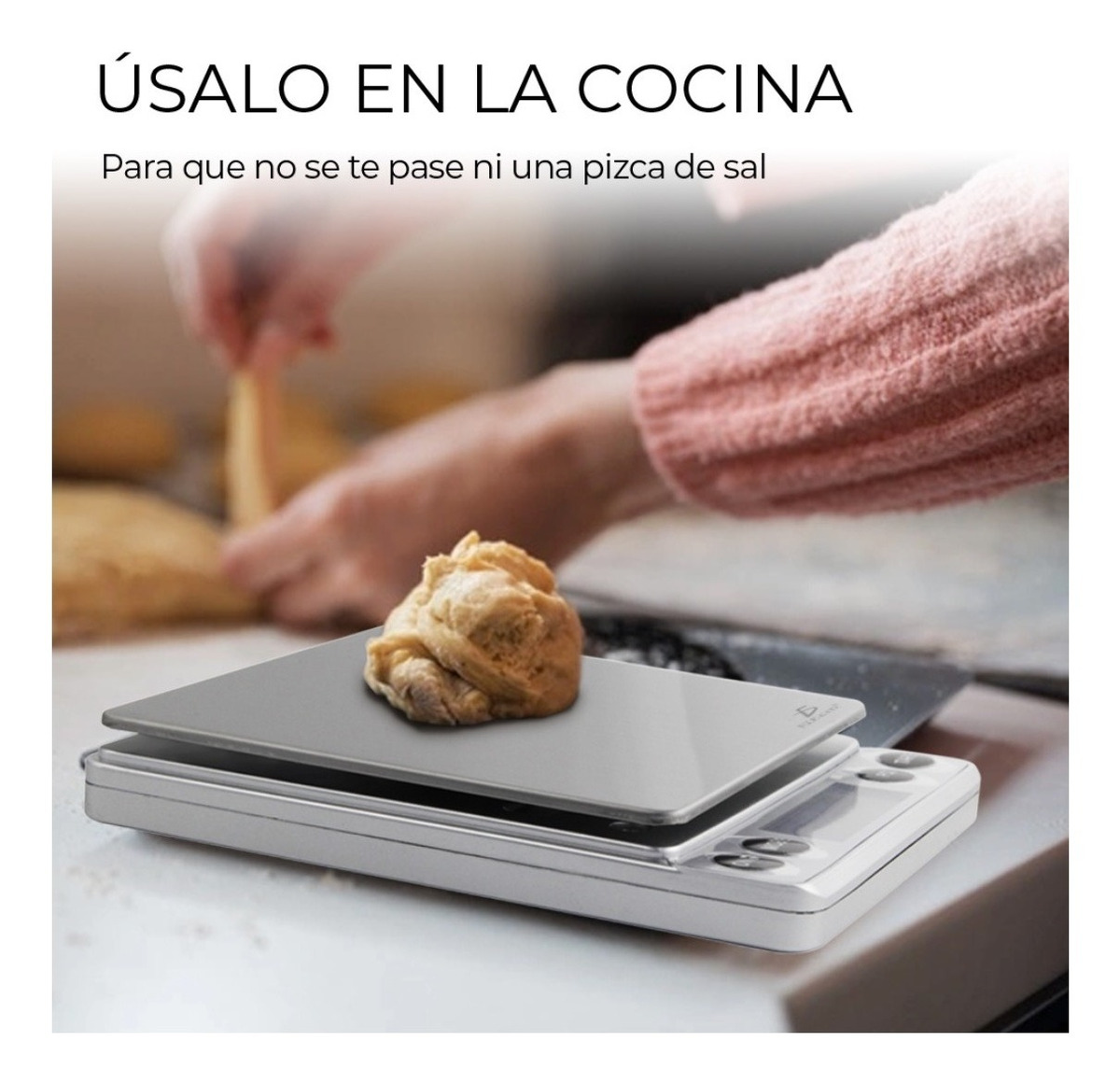 Foto 8 pulgar | Báscula Digital Para Cocina De Acero Inoxidable