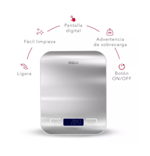 Foto 5 | Báscula Digital De Cocina Capacidad Máxima 5 G, Color Plateado
