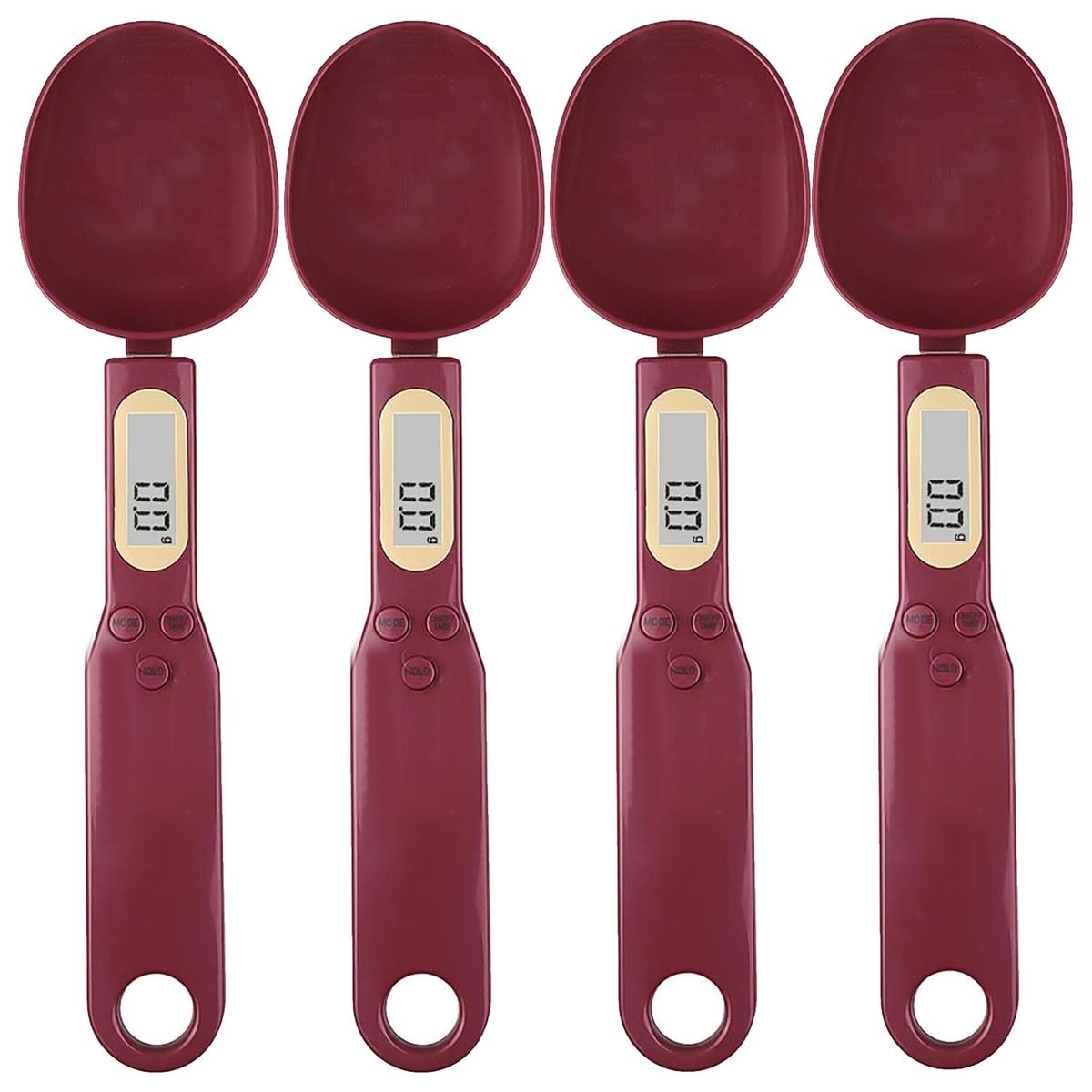 Cucharas Medidoras Ventdepot Mxooe-004 4 Piezas Rojas