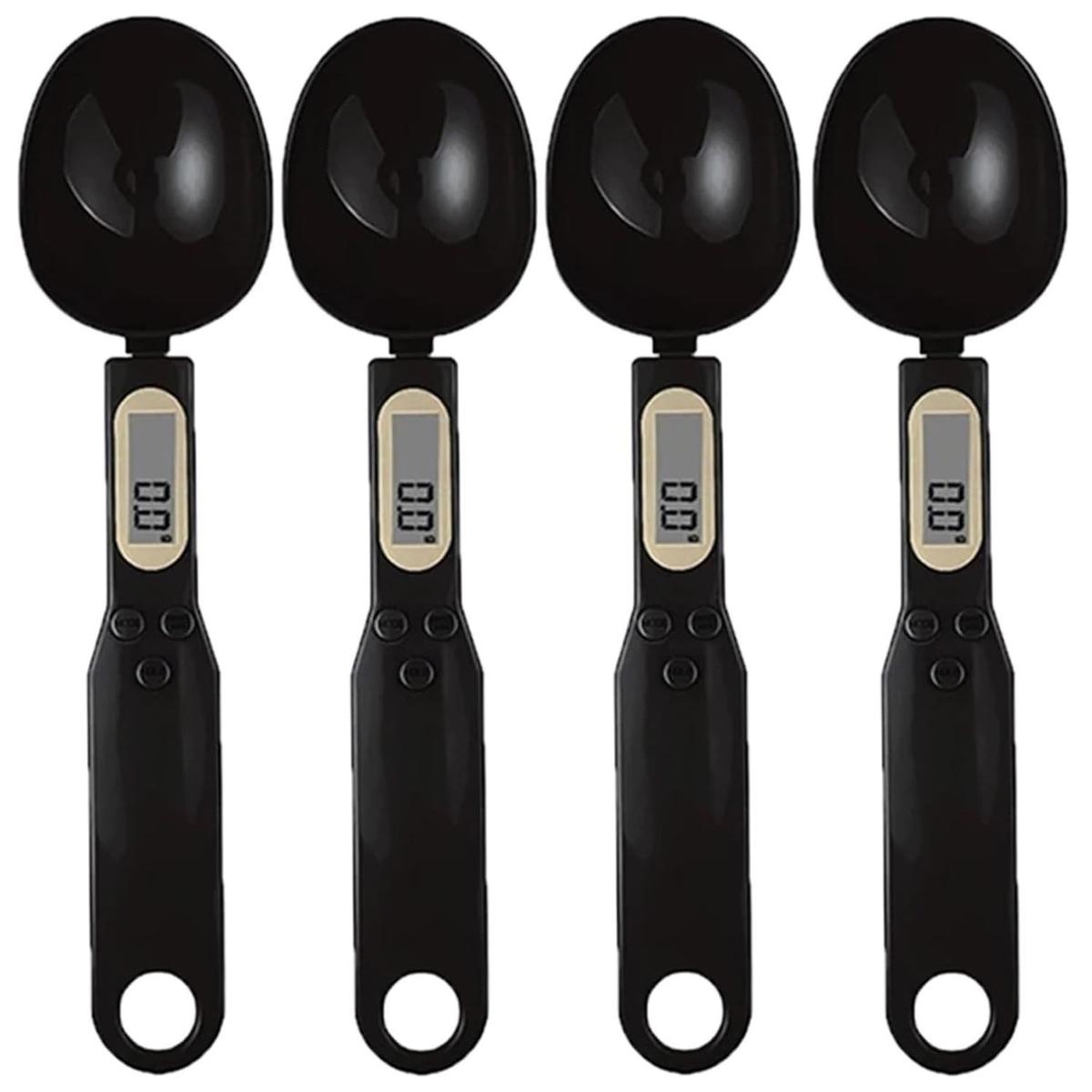 Foto 2 pulgar | Básculas de Cocina con Pantalla LED Ventdepot Mxonc-004 4 Piezas Negro