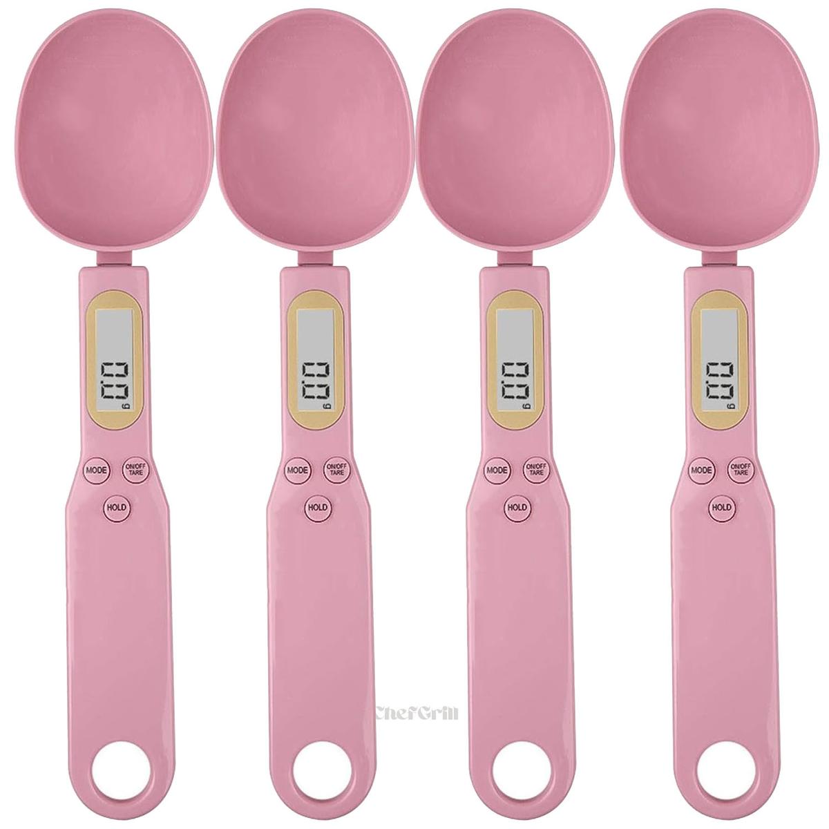 Básculas de Cocina con LED Ventdepot Mxopk-004 4 Piezas Rosa