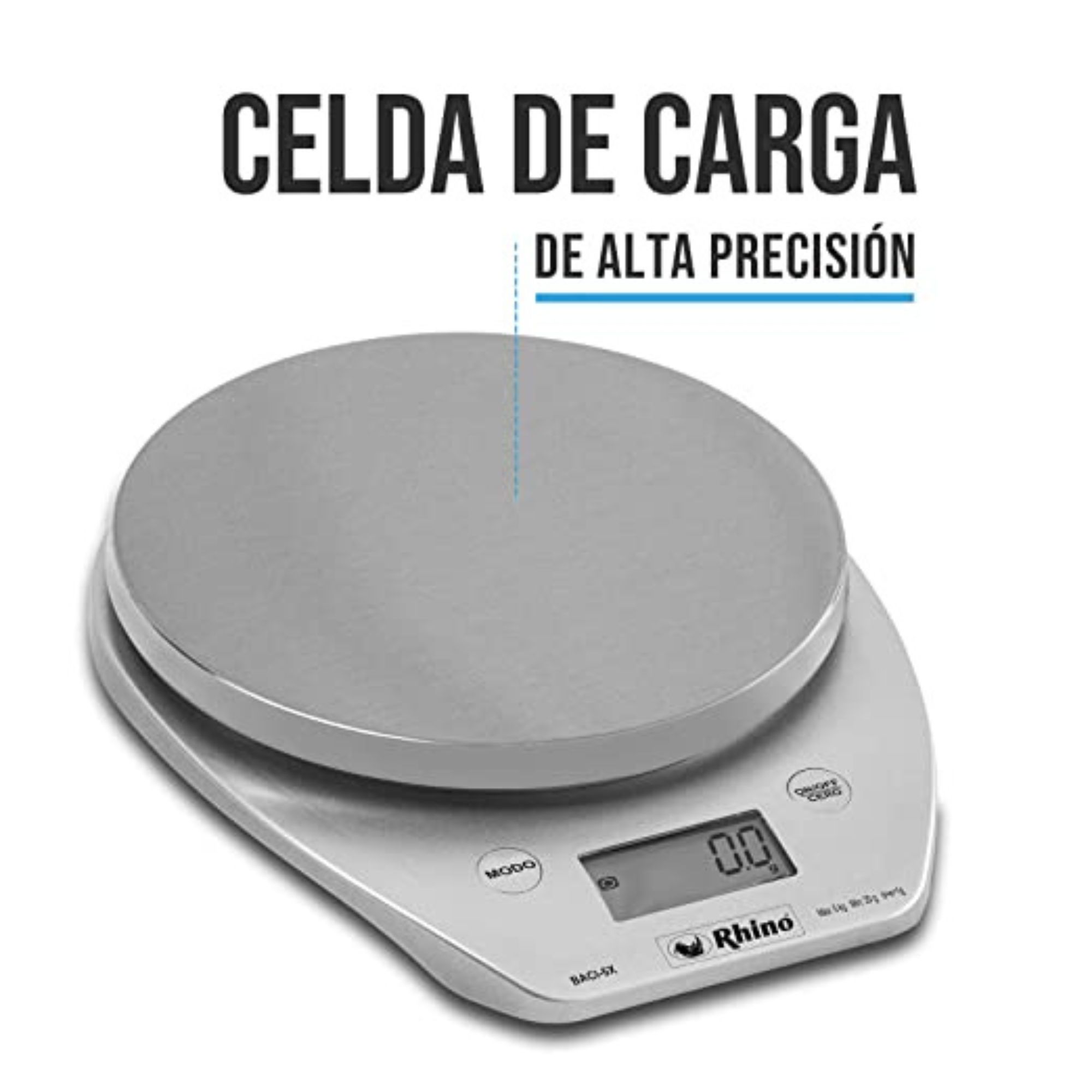 Foto 6 pulgar | Básculas de Cocina Rhino Baci-5x Gris de 5 Kg con Bluetooth
