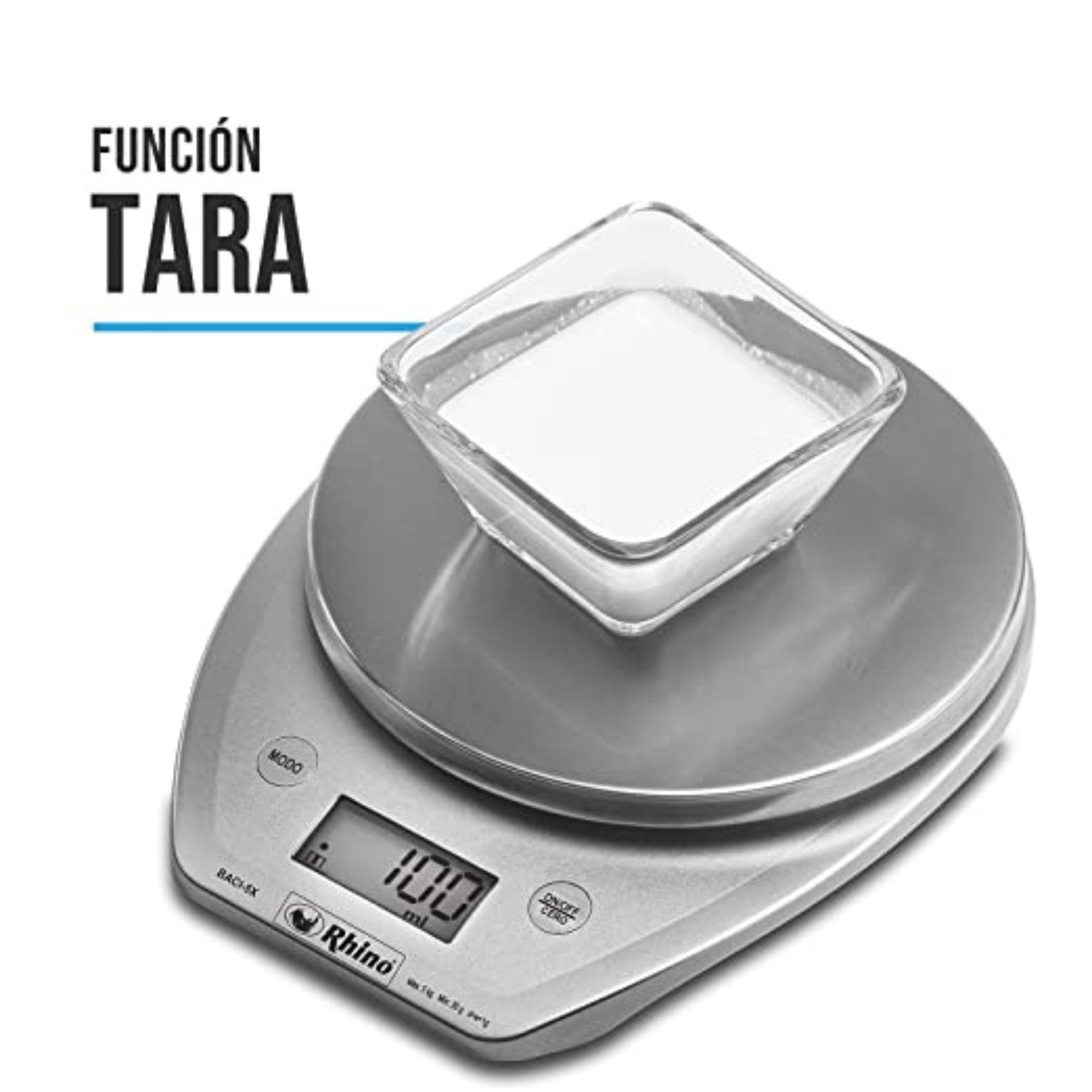 Foto 7 pulgar | Básculas de Cocina Rhino Baci-5x Gris de 5 Kg con Bluetooth