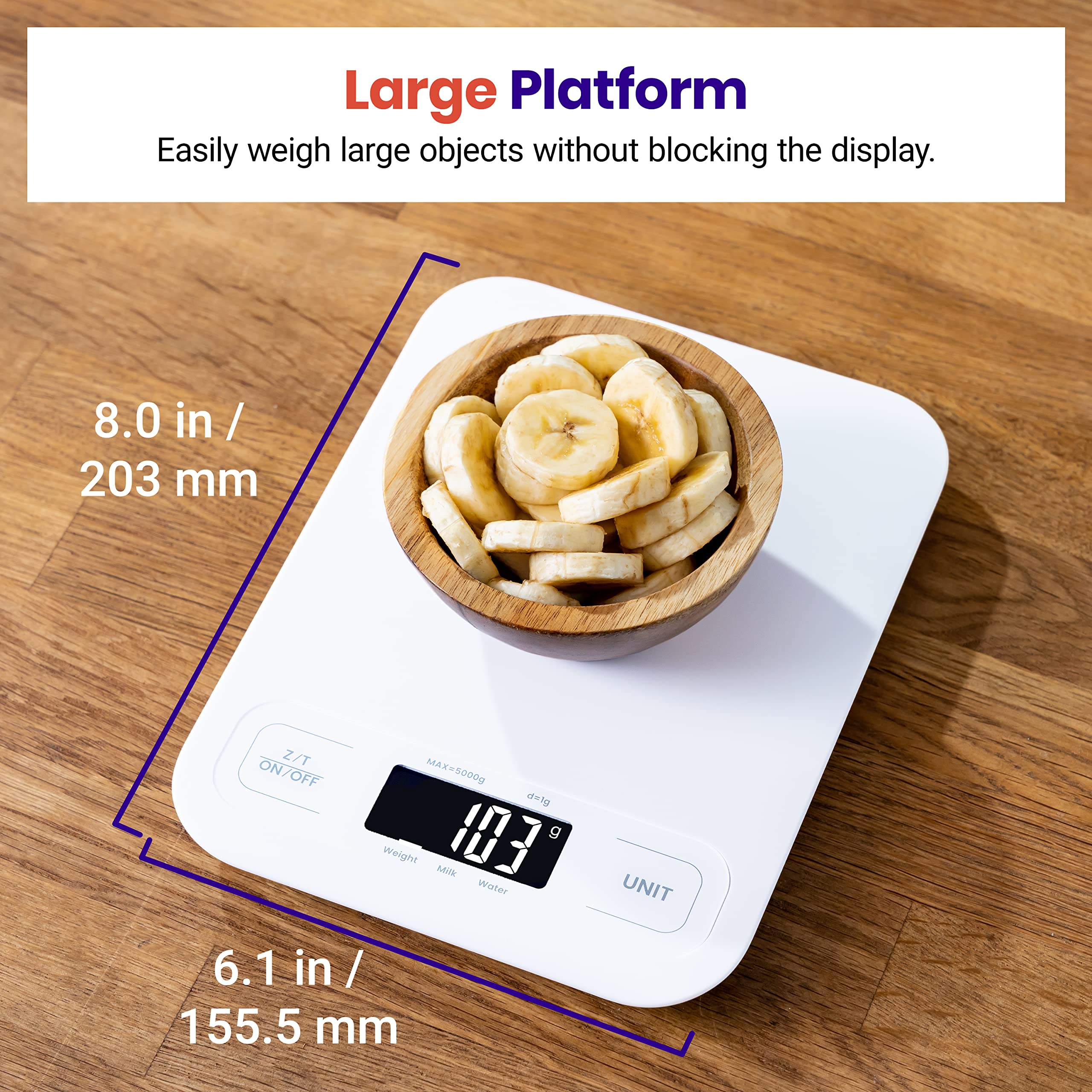 Foto 5 | Báscula De Cocina Digital Etekcity, Mecánica, De Pesaje, Color Blanco - Venta Internacional.