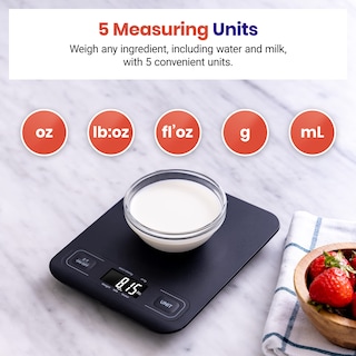Foto 3 | Báscula De Cocina Digital Etekcity Con Pesaje Mecánico Negro - Venta Internacional.