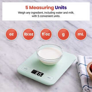 Foto 3 | Báscula De Cocina Digital Etekcity Con Pantalla Lcd En Gramos Y Onzas, Color Verde - Venta Internacional.