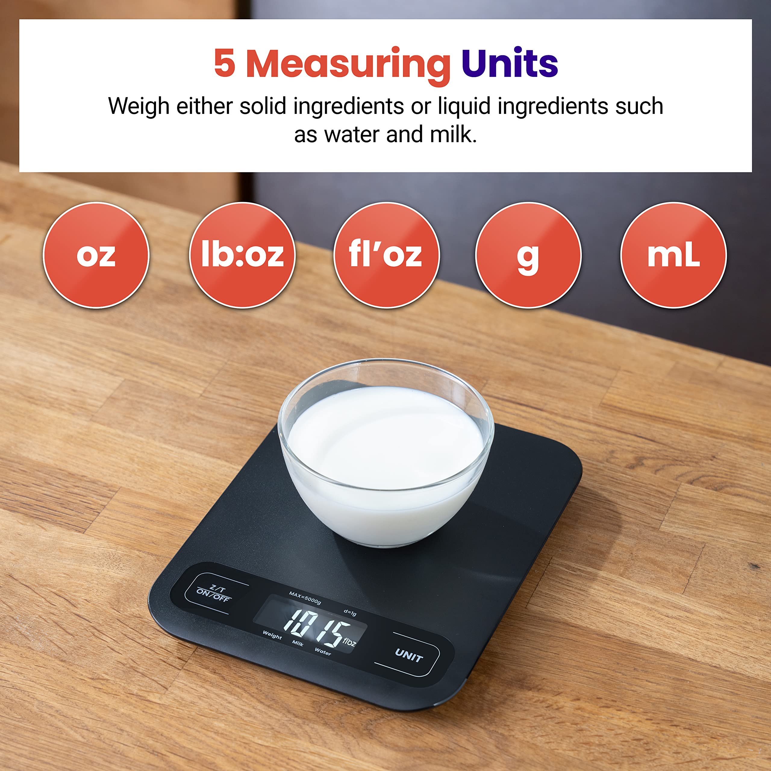 Foto 3 | Báscula De Cocina Mecánica Digital Etekcity Con Un Peso De 5 Kg - Venta Internacional.