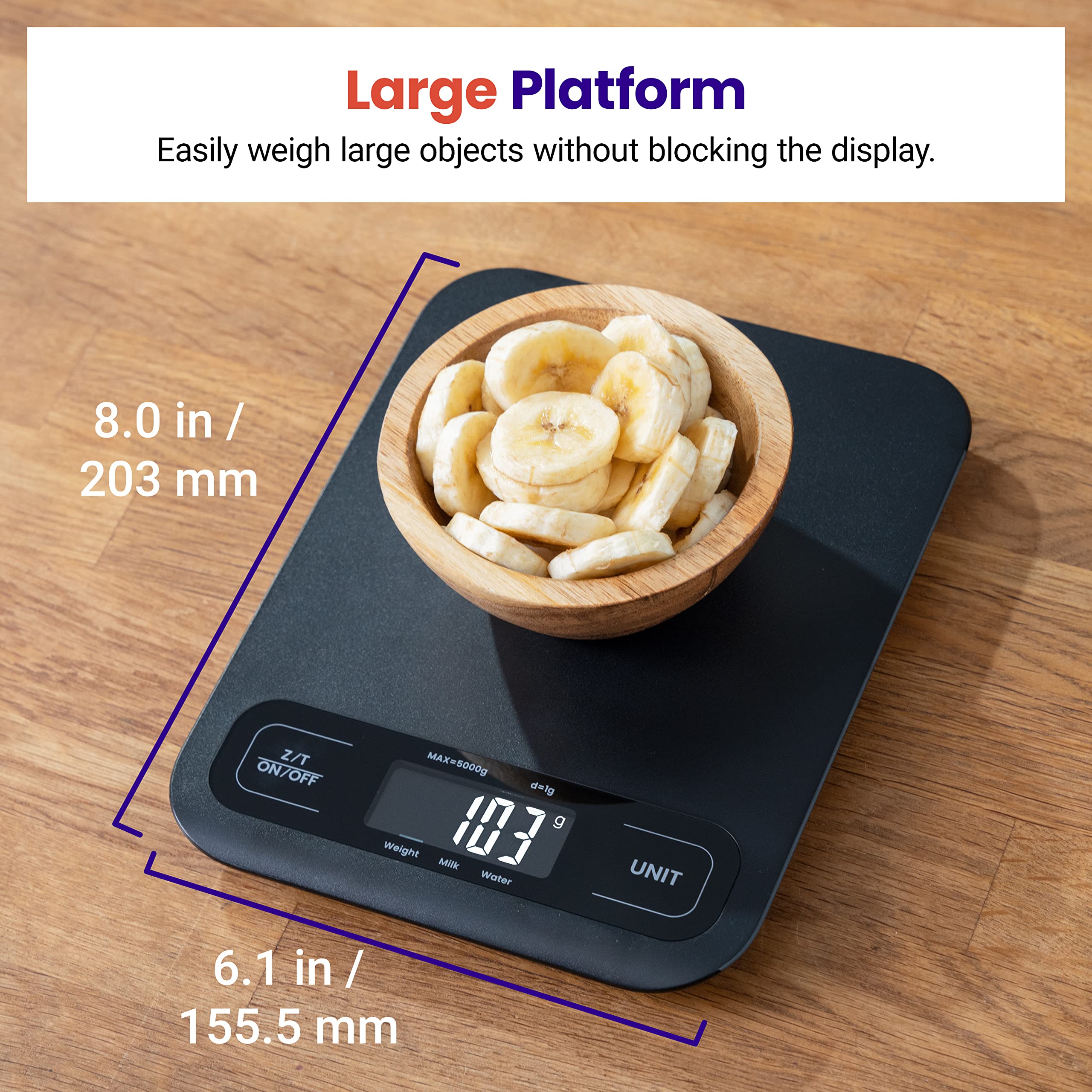 Foto 6 pulgar | Báscula De Cocina Mecánica Digital Etekcity Con Un Peso De 5 Kg - Venta Internacional.