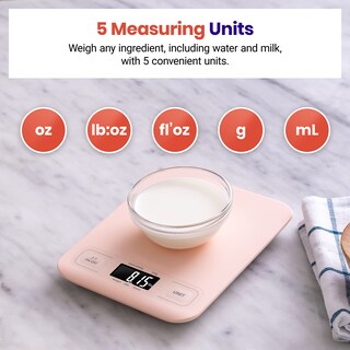 Foto 3 | Báscula De Cocina Digital Etekcity En Gramos Y Onzas, Color Rosa - Venta Internacional.