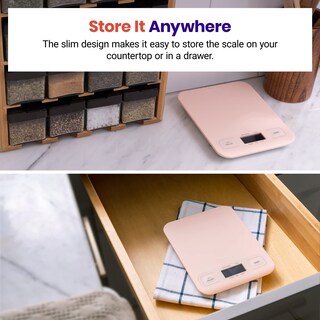 Foto 6 | Báscula De Cocina Digital Etekcity En Gramos Y Onzas, Color Rosa - Venta Internacional.