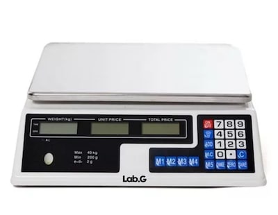 Foto 1 | Báscula Comercial Digital 40 Kg Recargable Tecla Tara Picool Color Blanco
