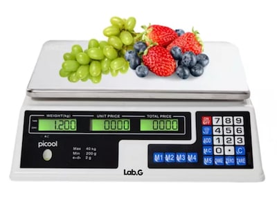 Foto 4 | Báscula Comercial Digital 40 Kg Recargable Tecla Tara Picool Color Blanco