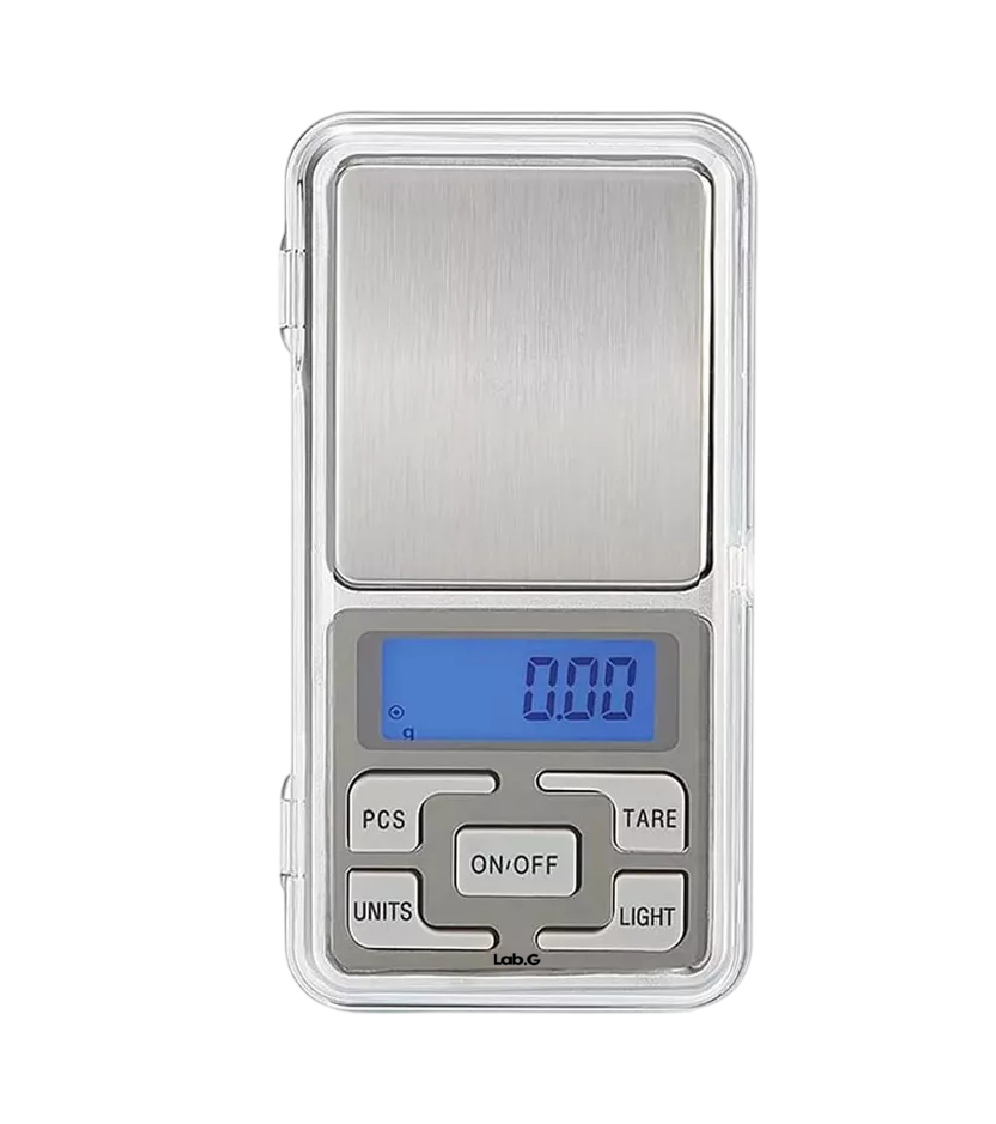 Báscula Digital de Precisión 0.01g a 500g con Pantalla LCD de Alta Definición y Visión Nocturna