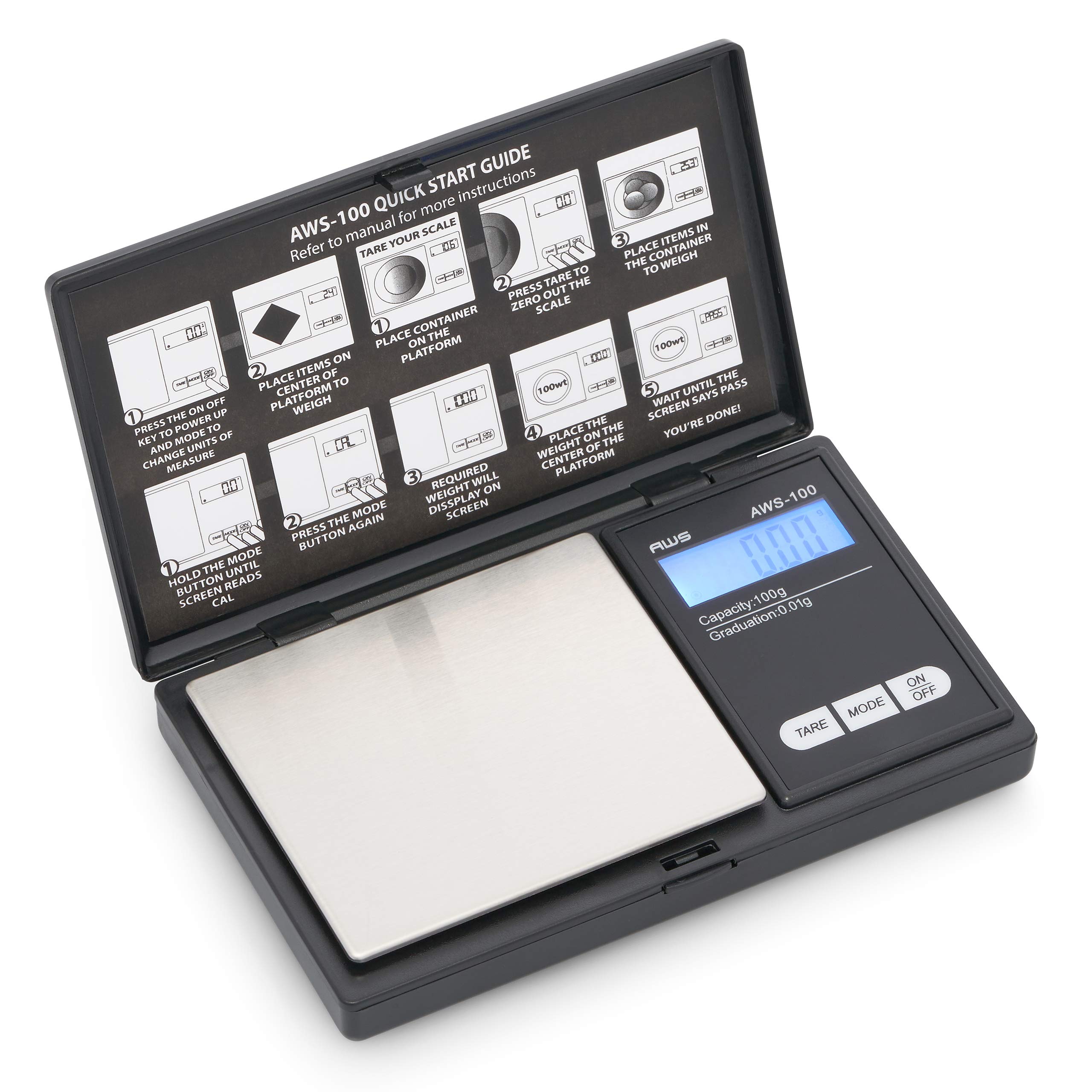 Foto 2 pulgar | Báscula De Bolsillo American Weigh Scales Aws-100 Negra - Venta Internacional.