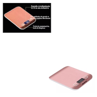 Foto 4 | Bascula Digital Para Cocina Gramera Pesa 1 Gramo A 5 Kilos, Belug Rosa