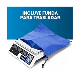 Foto 2 | Báscula Comercial Digital 40 Kg Recargable Tecla Tara Belug, Color Blanco