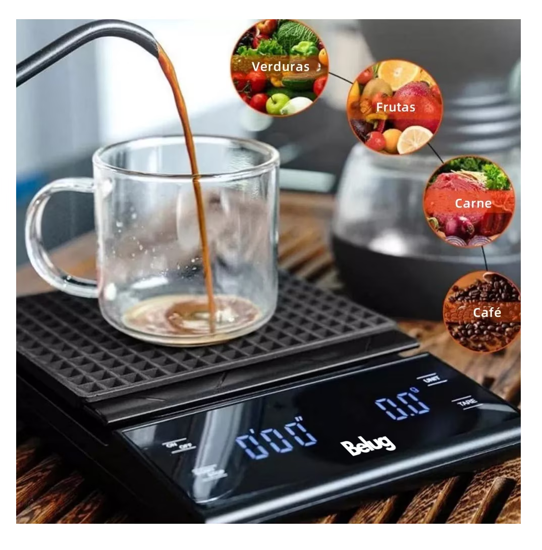 Foto 6 pulgar | Báscula De Cocina Con Cronómetro Digital Alta Precisión, Belug  Negro