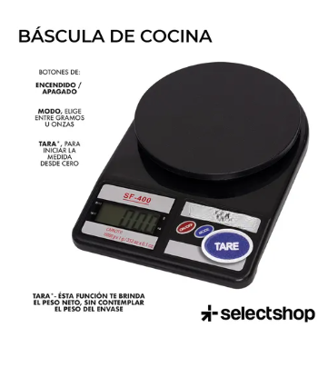 Foto 3 pulgar | Báscula Cocina Digital Gramera Alimentos Alta Precisión 10kg