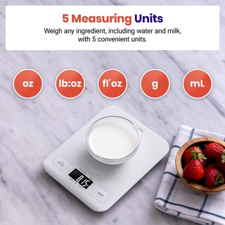 Foto 3 | Báscula De Cocina Digital Etekcity En Gramos Y Onzas, Blanca - Venta Internacional.