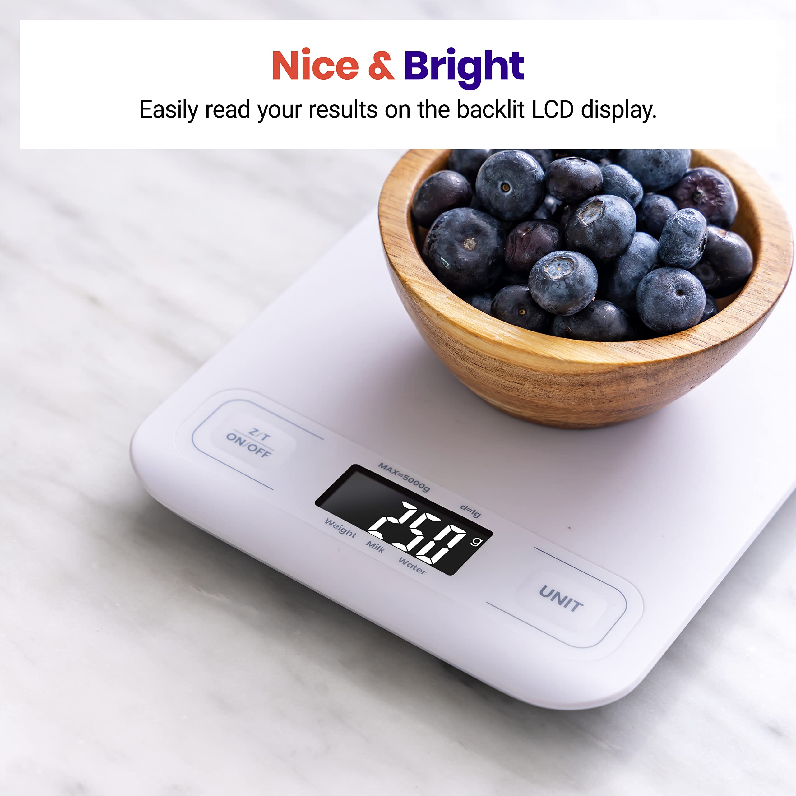 Foto 5 | Báscula De Cocina Digital Etekcity En Gramos Y Onzas, Blanca - Venta Internacional.