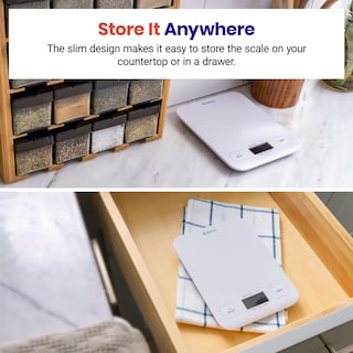 Foto 6 | Báscula De Cocina Digital Etekcity En Gramos Y Onzas, Blanca - Venta Internacional.