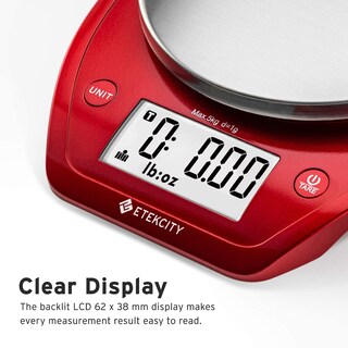 Foto 7 | Báscula De Cocina Etekcity Digital De 0,1 G Con Cuenco De Acero Inoxidable De 5 Kg/11 Libras - Venta Internacional.