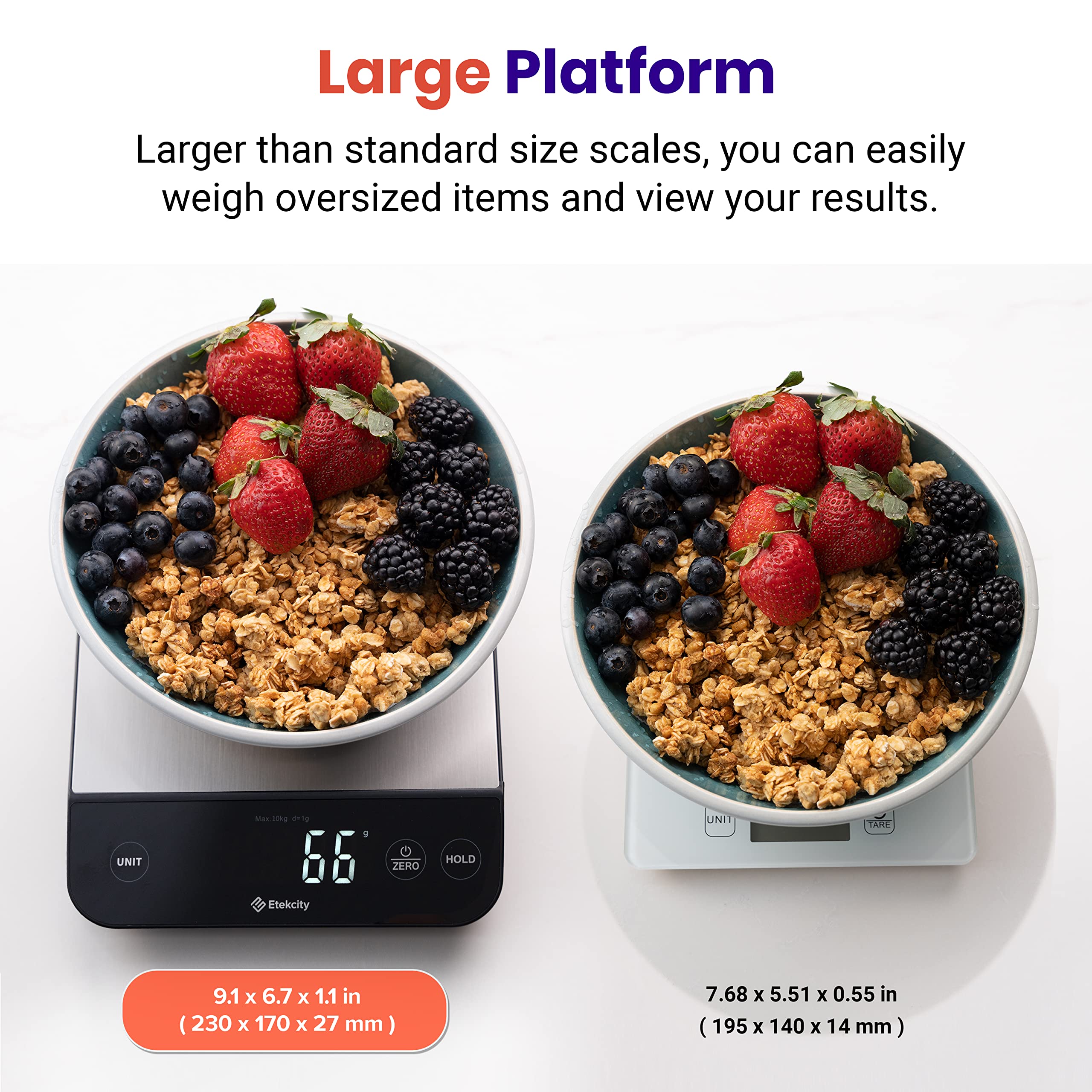Foto 3 pulgar | Báscula De Cocina Etekcity Food Digital De 10 Kg Con 5 Unidades - Venta Internacional.