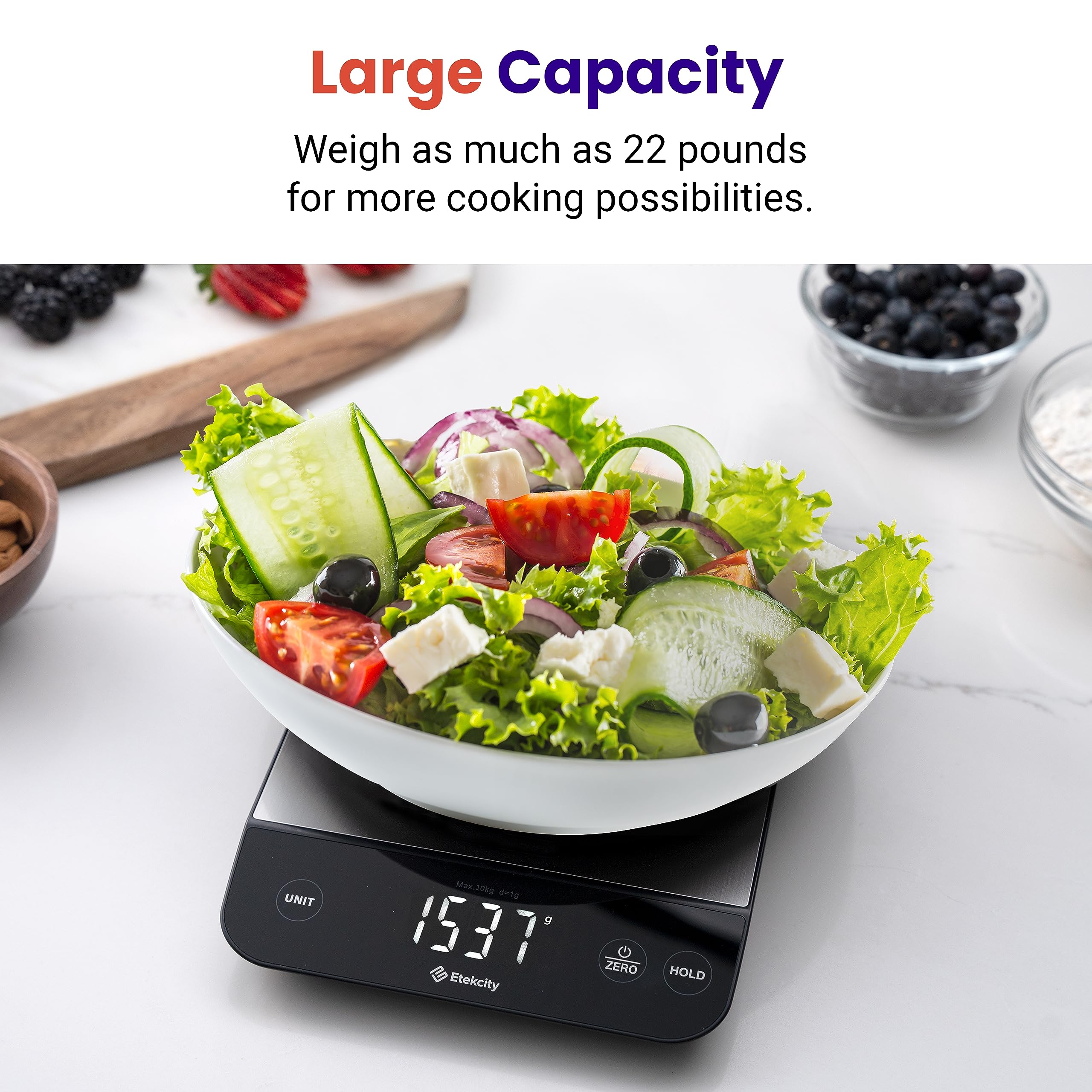 Foto 7 pulgar | Báscula De Cocina Etekcity Food Digital De 10 Kg Con 5 Unidades - Venta Internacional.