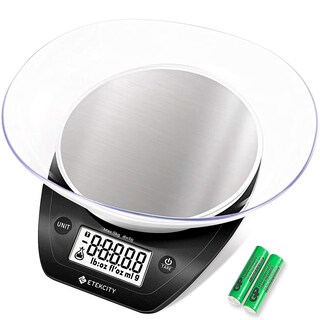 Foto 1 | Báscula Para Alimentos Etekcity Digital De 0,1 G Con Cuenco De Acero Inoxidable De 5 Kg/11 Libras - Venta Internacional