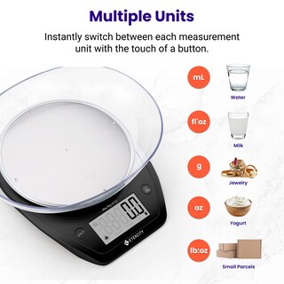 Foto 5 | Báscula Para Alimentos Etekcity Digital De 0,1 G Con Cuenco De Acero Inoxidable De 5 Kg/11 Libras - Venta Internacional