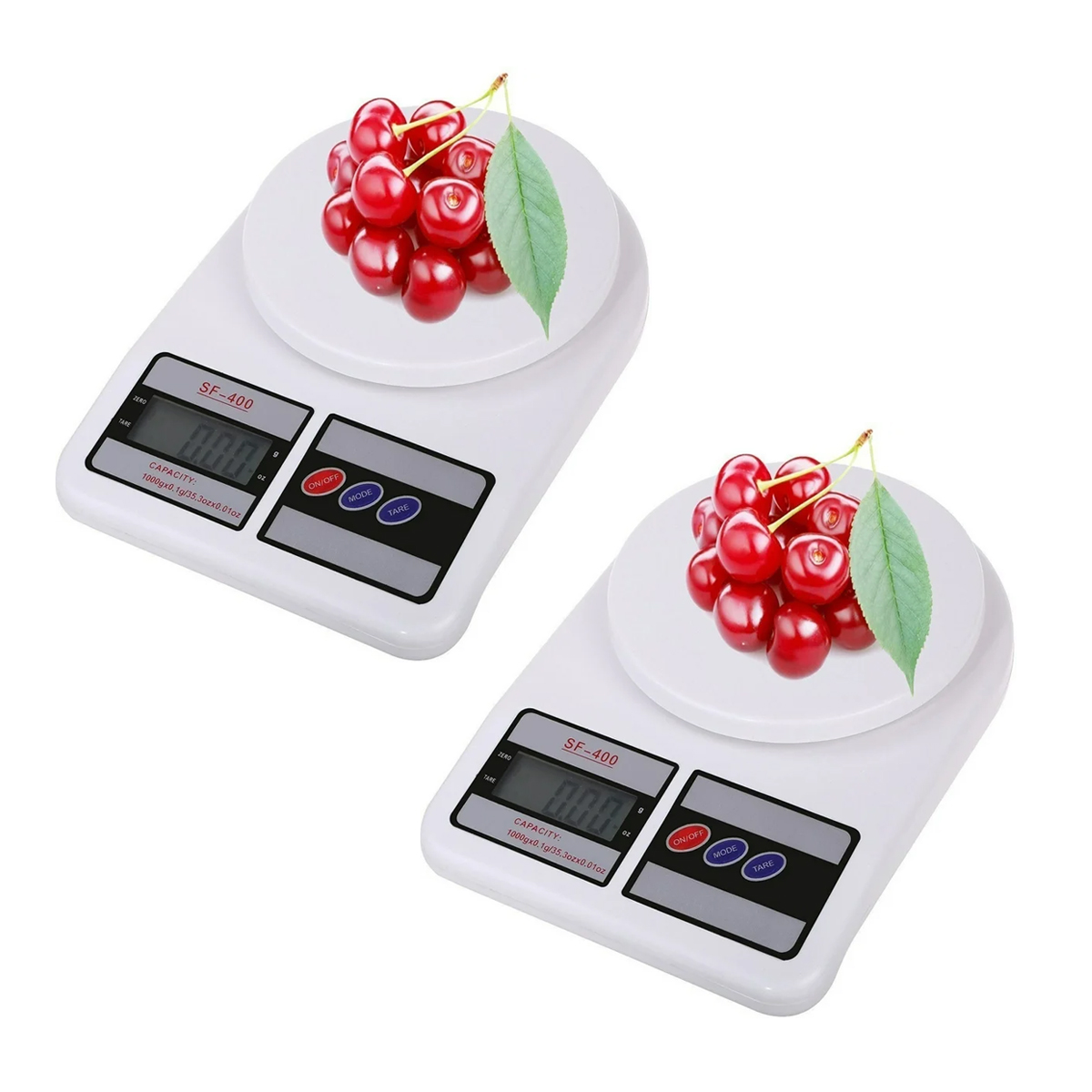Foto 1 | Set De 2 Básculas Digitales De Cocina Sf-400 10kg Con Función Tara – Alta Precisión