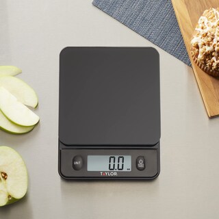 Foto 2 | Báscula Taylor Con Tapa De Cristal Para Alimentos Capacidad De 5 Kg/11 Libras Color Negro - Venta Internacional.