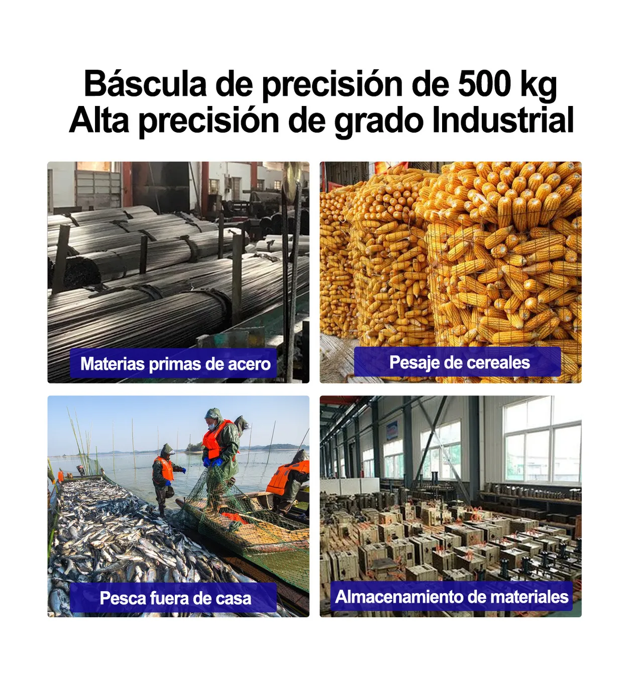 Foto 5 pulgar | Bascula Industrial Colgante Digital Con Led 500kg Rojo Gris