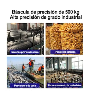 Foto 4 | Bascula Industrial Colgante Digital Con Led 500kg Rojo Gris