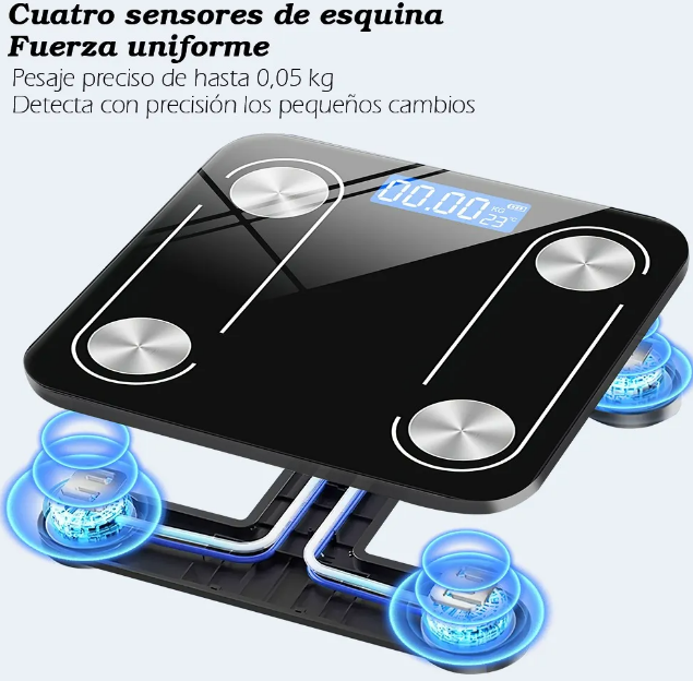 Foto 3 pulgar | Xtellar Báscula Bluetooth Inteligente Con Bandas Elásticas De Ejercicio: Revoluciona Tu Bienestar Físico