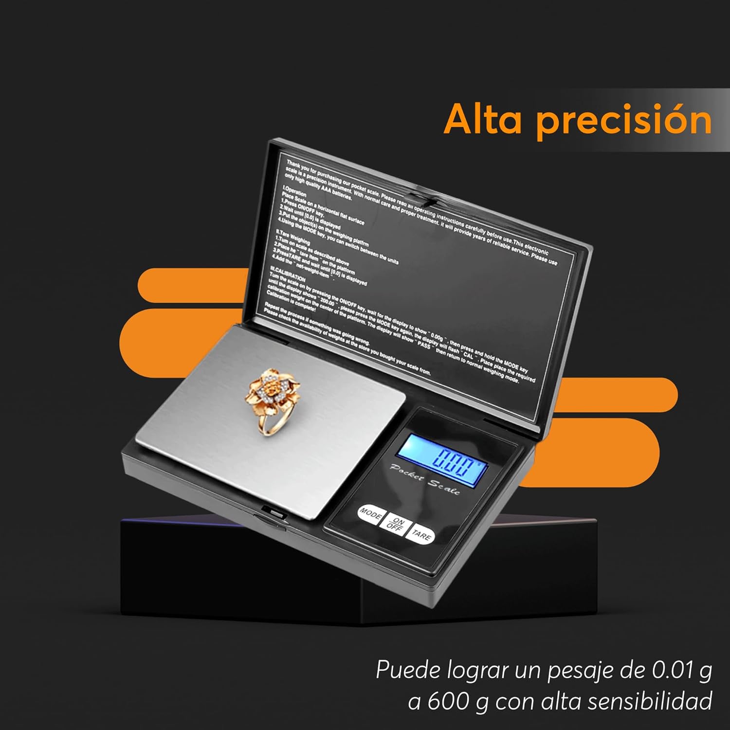 Foto 2 | Bascula Gramera Archy 0.1g A 500 Gramos Pantalla Lcd Iluminada Digital Portátil Balanza De Precisión Joyería Oro Cocin