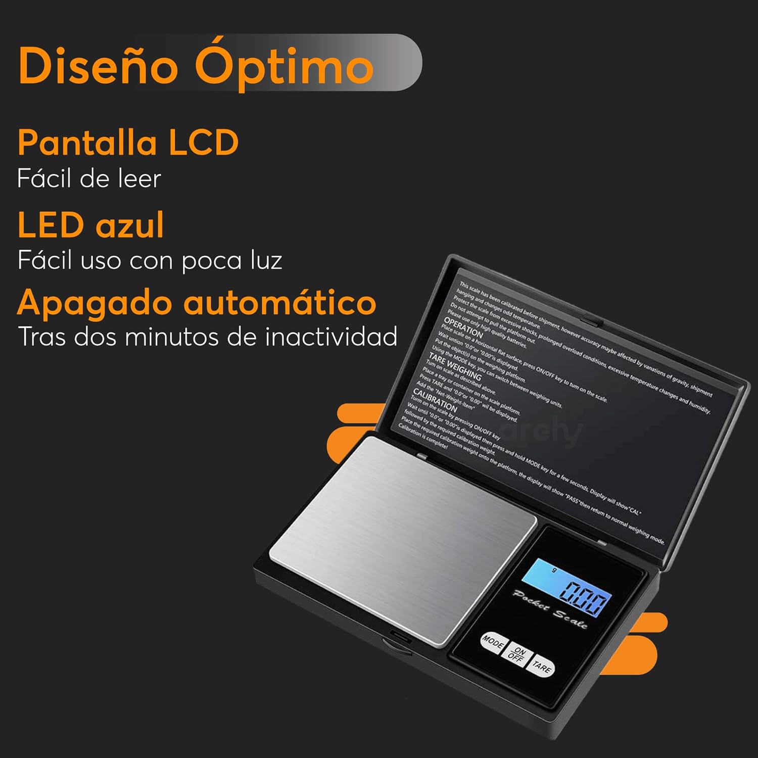 Foto 4 pulgar | Bascula Gramera Archy 0.1g A 500 Gramos Pantalla Lcd Iluminada Digital Portátil Balanza De Precisión Joyería Oro Cocin