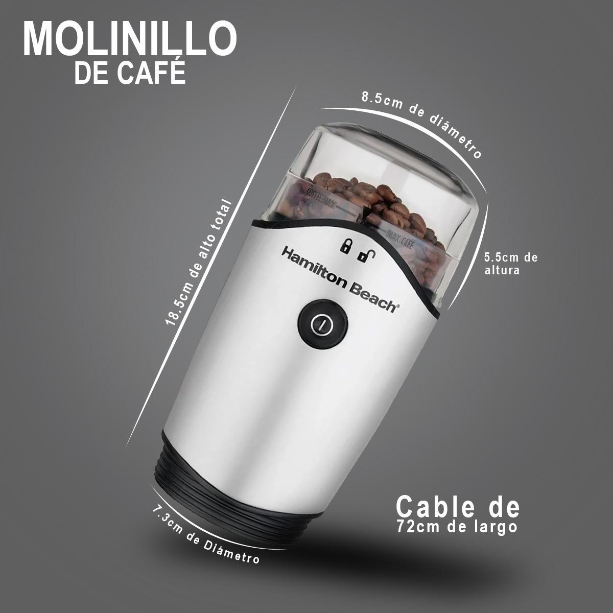 Foto 4 pulgar | Molino de Café y Especias Hamilton Beach 80350R color Plata 12 Tazas