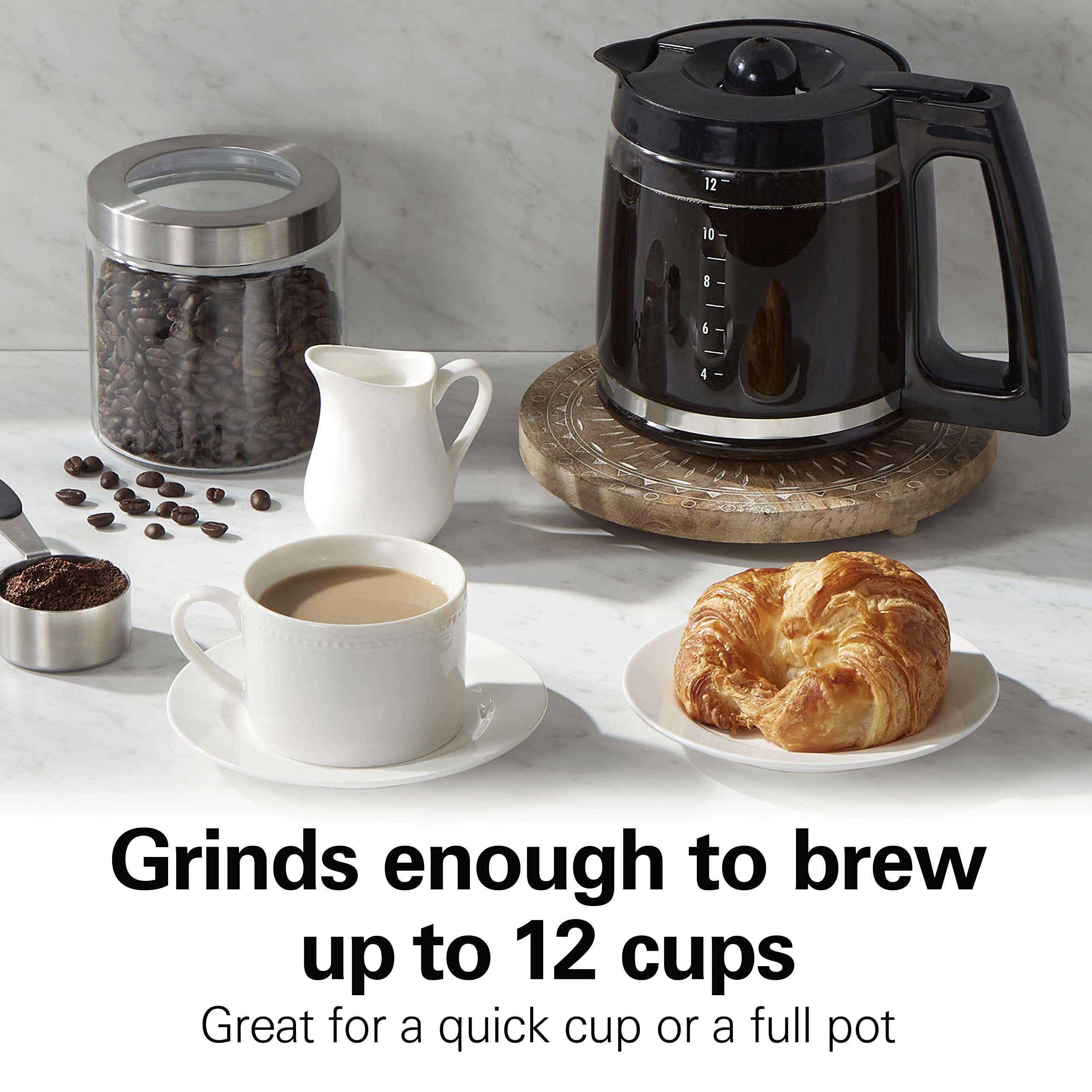 Foto 4 pulgar | Molinillo De Café Hamilton Beach Fresh Grind, 12 Tazas, Blanco - Venta Internacional.