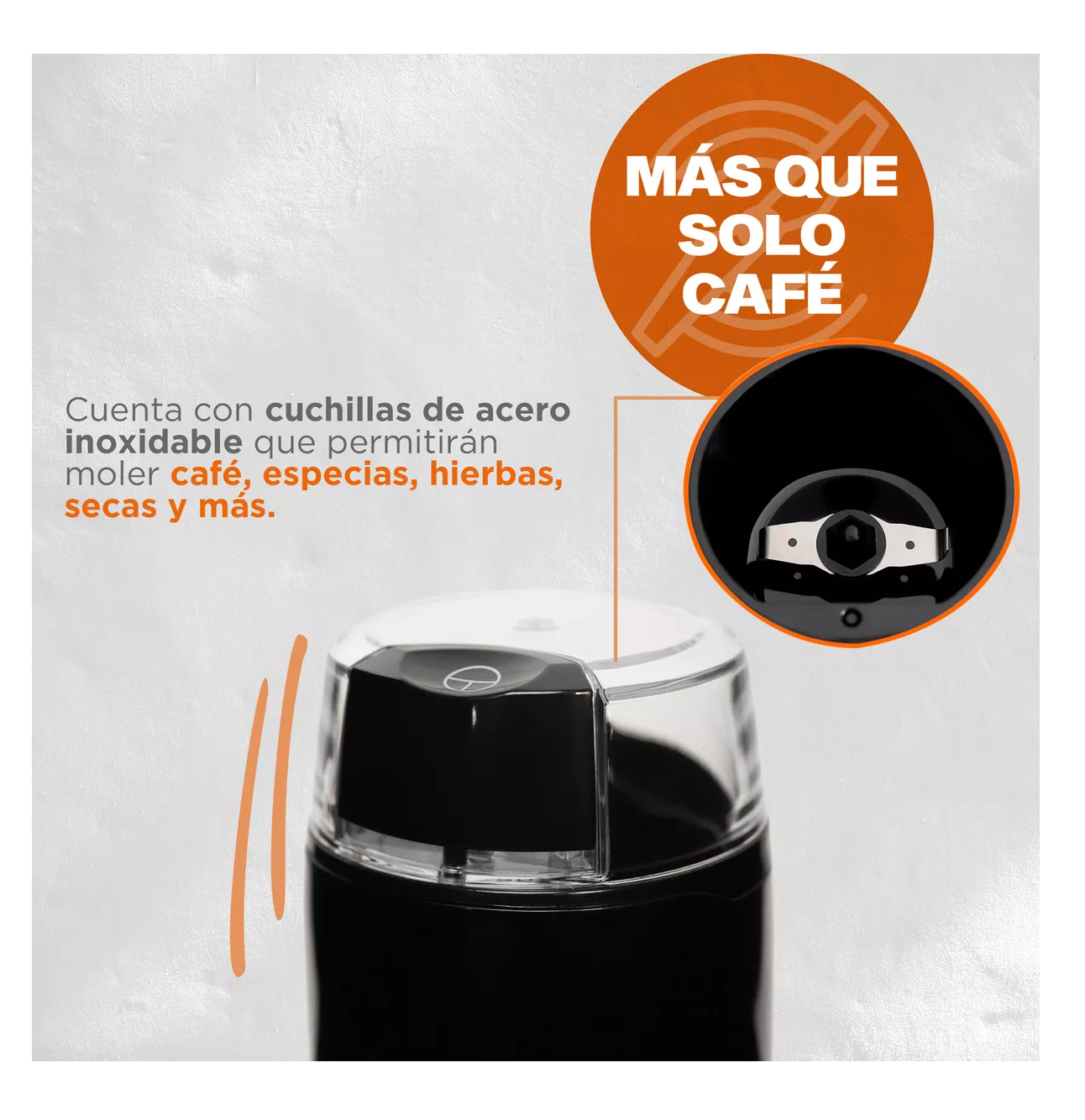 Foto 4 | Molino Para Café Y Especias 50 G, Negro