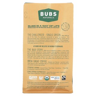 Foto 2 | Grano Integral Coffee Bubs Naturals Bubs Brew The Challenger, 340 G - Venta Internacional.