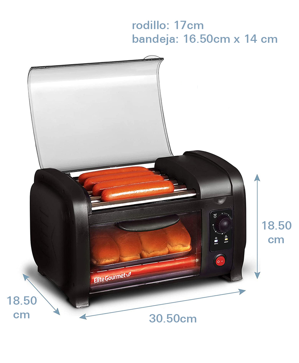 Foto 4 pulgar | Horno para Hot Dog Elite Gourmet EHD-051B color Negro